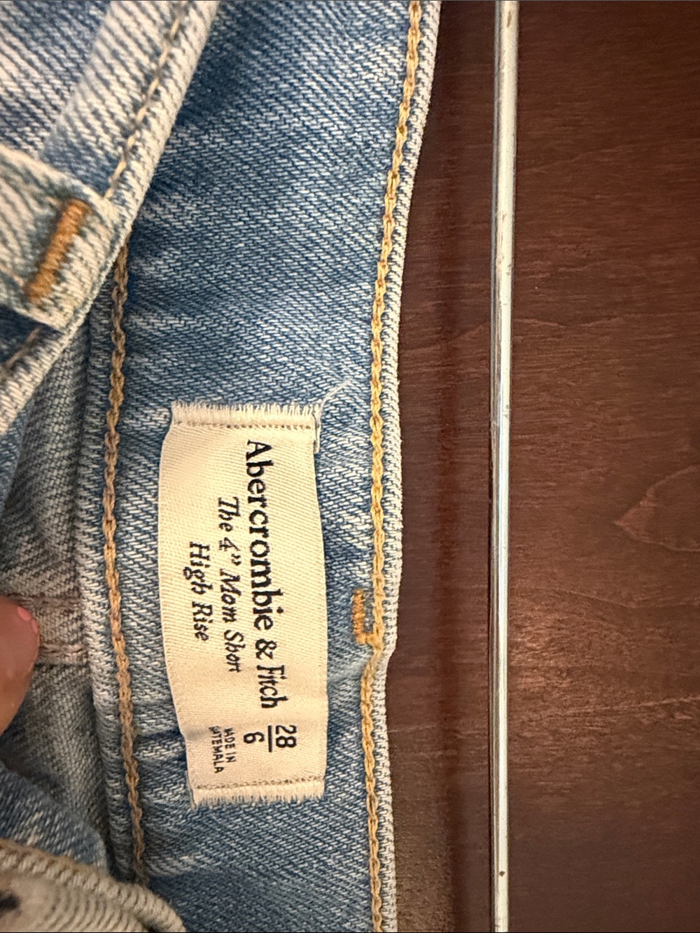 Light Blue Distressed Denim Shorts -Abercrombie & Fitch - Picture 2 of 4